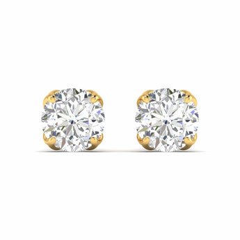 Ivana Jewels Earrings Yellow Gold / 14KT Diamond Stud Earrings in Rose Gold
