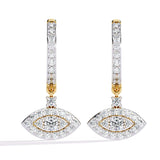 Ivana Jewels Earrings Yellow Gold / 14KT Evil Eye Diamond Earrings