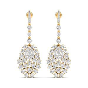 Ivana Jewels Earrings Yellow Gold / 14KT Exquisite Diamond Statement Earrings