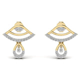 Ivana Jewels Earrings Yellow Gold / 14KT Eye Style Round Cut Women's Earring