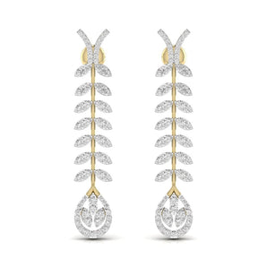 Ivana Jewels Earrings Yellow Gold / 14KT Fancy Style Drops Earrings For Her