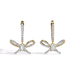 Ivana Jewels Earrings Yellow Gold / 14KT Fine Crystal Bow Earrings