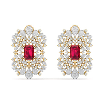 Ivana Jewels Earrings Yellow Gold / 14KT Gold Emerald Drop Earrings