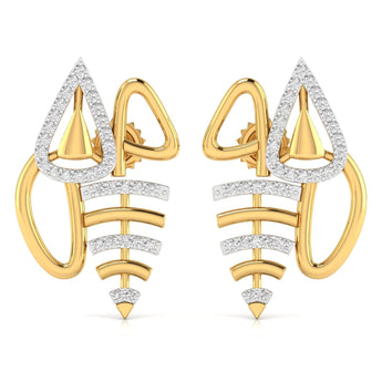 Ivana Jewels Earrings Yellow Gold / 14KT Interlocking Hoop Earrings