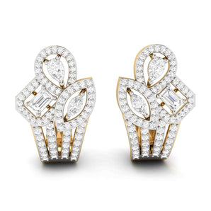Ivana Jewels Earrings Yellow Gold / 14KT Ivana Diamonds Offers Variety Of Lab Grown Diamond Bali Style Earring
