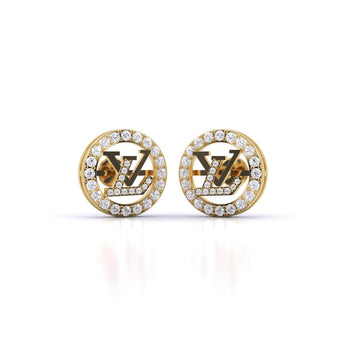 Ivana Jewels Earrings Yellow Gold / 14KT Louis Vuitton Monogram Earrings