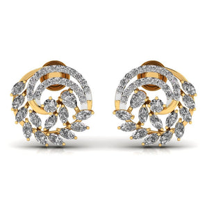 Ivana Jewels Earrings Yellow Gold / 14KT Marquise & Pear Fancy Diamonds Studs Earring