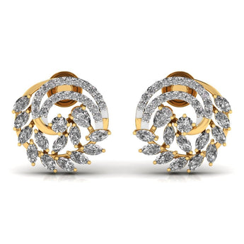 Ivana Jewels Earrings Yellow Gold / 14KT Marquise & Pear Fancy Diamonds Studs Earring