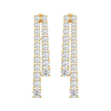 Ivana Jewels Earrings Yellow Gold / 14KT Minimalist Diamond Bar Earrings