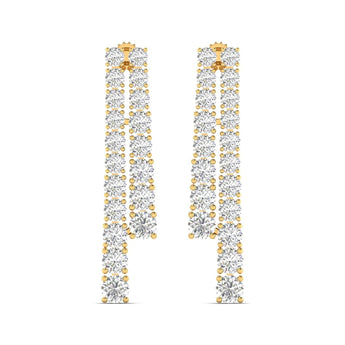 Ivana Jewels Earrings Yellow Gold / 14KT Minimalist Diamond Bar Earrings