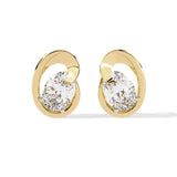 Ivana Jewels Earrings Yellow Gold / 14KT Modern Diamond Stud Earrings