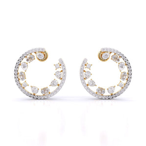 Ivana Jewels Earrings Yellow Gold / 14KT Multi Shape Open Hoop Earring