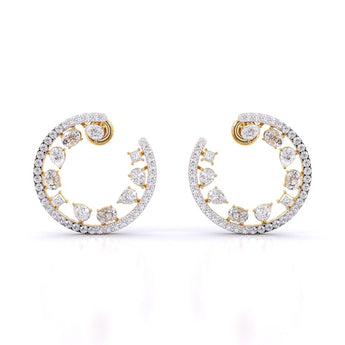 Ivana Jewels Earrings Yellow Gold / 14KT Multi Shape Open Hoop Earring
