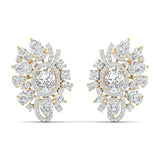 Ivana Jewels Earrings Yellow Gold / 14KT Oval & Marquise Diamond Earrings Sets.