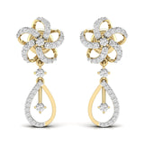 Ivana Jewels Earrings Yellow Gold / 14KT Round Cut Diamonds Dangler Earring