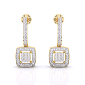 Ivana Jewels Earrings Yellow Gold / 14KT Sleek Drop Diamond Earrings