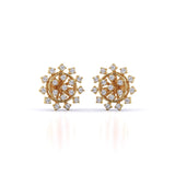 Ivana Jewels Earrings Yellow Gold / 14KT Snowflake Diamond Studs