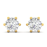 Ivana Jewels Earrings Yellow Gold / 14KT Solitaire Diamond Studs