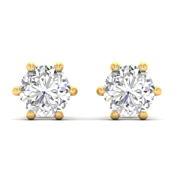 Ivana Jewels Earrings Yellow Gold / 14KT Solitaire Diamond Studs