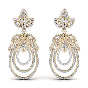 Ivana Jewels Earrings Yellow Gold / 14KT Staid Lab Grown Diamond Earring