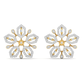 Ivana Jewels Earrings Yellow Gold / 14KT Stud Diamond Earrings