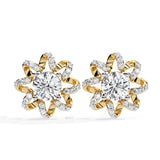 Ivana Jewels Earrings Yellow Gold / 14KT Sunflower Inspired Earrings