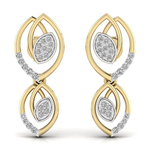 Ivana Jewels Earrings Yellow Gold / 14KT Teardrop Diamond Stud Earrings