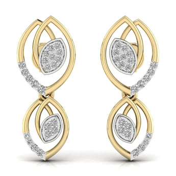 Ivana Jewels Earrings Yellow Gold / 14KT Teardrop Diamond Stud Earrings