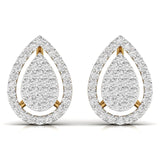 Ivana Jewels Earrings Yellow Gold / 14KT Teardrop Round Cut Diamond Earrings