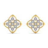 Ivana Jewels Earrings Yellow Gold / 14KT Unique Diamond Stud Earrings