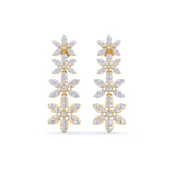 Ivana Jewels Earrings Yellow Gold / 14KT Yellow Gold Tower De Flora Diamond Dangler