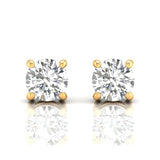Ivana Jewels Earrings Yellow Gold / 18KT 0.50 Carat Each Solitaire Each 4-Prongs Setting Stud Earring
