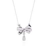 Buy Bow and Stone Diamond Pendant Online from Ivana Jewels Best lab grown diamond jewellery brand