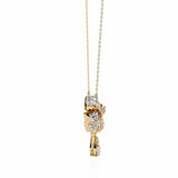 Buy Bow and Stone Diamond Pendant Online from Ivana Jewels Best lab grown diamond jewellery brand