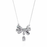 Buy Bow and Stone Diamond Pendant Online from Ivana Jewels Best lab grown diamond jewellery brand