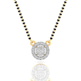 Ivana Jewels Mangal Sutra Circle Diamond Mangalsutra Pendant