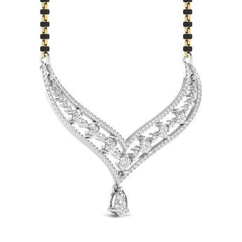Ivana Jewels Mangal Sutra Fancy Shape Pear Diamond Mangal Sutra Pendant