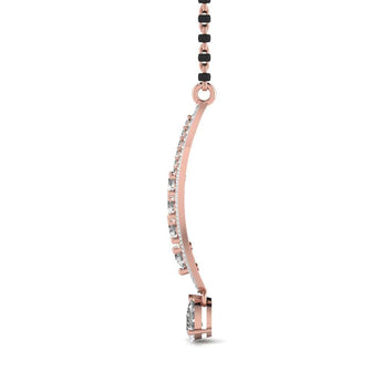 Ivana Jewels Mangal Sutra Fancy Shape Pear Diamond Mangal Sutra Pendant