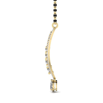 Ivana Jewels Mangal Sutra Fancy Shape Pear Diamond Mangal Sutra Pendant