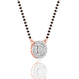 Ivana Jewels Mangal Sutra Rose Gold / 14KT Circle Diamond Mangalsutra Pendant