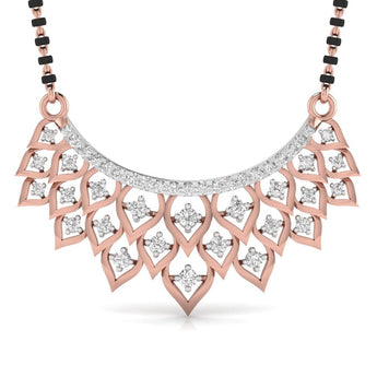 Ivana Jewels Mangal Sutra Rose Gold / 14KT Mangal Sutra Pendant With Chain For Her