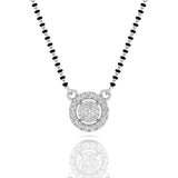 Ivana Jewels Mangal Sutra White Gold / 14KT Circle Diamond Mangalsutra Pendant