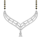 Ivana Jewels Mangal Sutra White Gold / 14KT Fancy Shape Pear Diamond Mangal Sutra Pendant