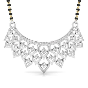 Ivana Jewels Mangal Sutra White Gold / 14KT Mangal Sutra Pendant With Chain For Her