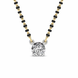 Ivana Jewels Mangal Sutra White Gold / 14KT Single Solitaire 1.1 Carat Round Diamond Mangalsutra