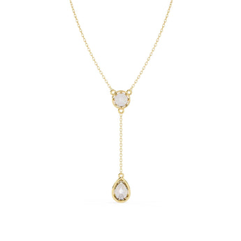 Buy Moonstone Teardrop Diamond Pendant Online from Ivana Jewels Best lab grown diamond jewellery brand