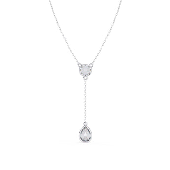 Buy Moonstone Teardrop Diamond Pendant Online from Ivana Jewels Best lab grown diamond jewellery brand