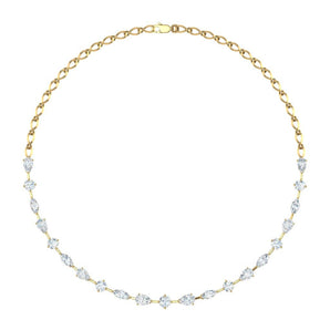 Ivana Jewels Necklace Centre Solitaire Round & Mixed Fancy Shape Diamonds Necklace
