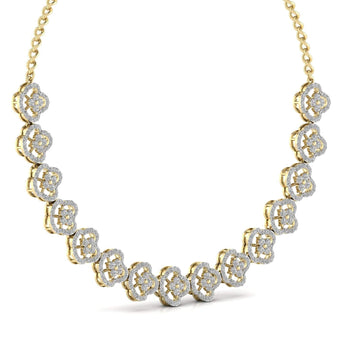 Ivana Jewels Necklace Garden Of Flowers Diamond Necklace