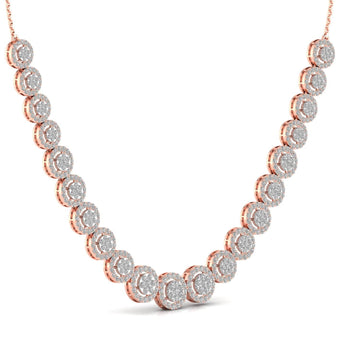 Ivana Jewels Necklace Gorgeous Concentric Studded Diamond Necklace